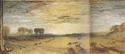 Joseph Mallord William Turner Petworth Park.Tillington Church in the distance.Ca (mk31) oil painting on canvas